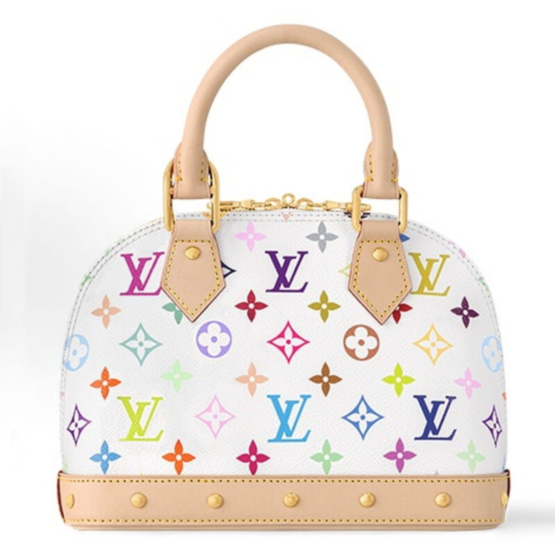 LOUIS VUITTON X TAKASHI MURAKAMI NANO SPEEDY ADJUSTABLE SHOULDER STRAP WHITE TRI-COLOR - Image 2