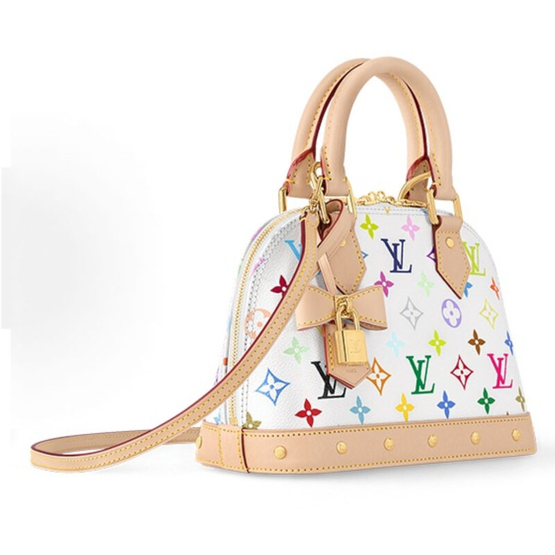 LOUIS VUITTON X TAKASHI MURAKAMI NANO SPEEDY ADJUSTABLE SHOULDER STRAP WHITE TRI-COLOR - Image 3