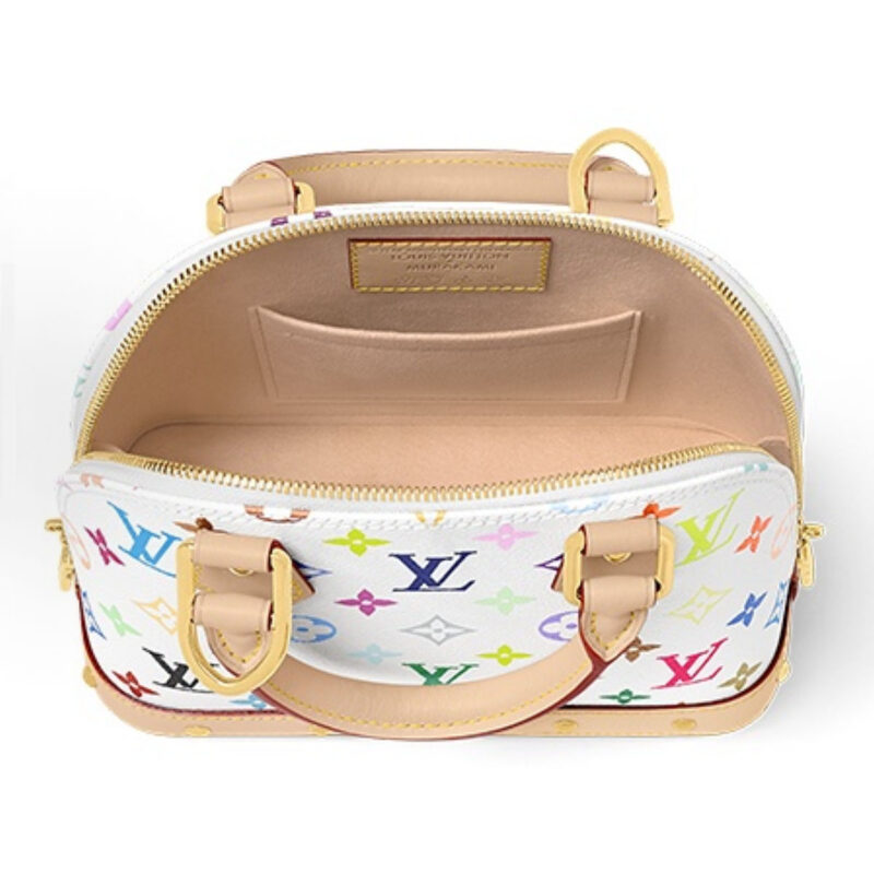 LOUIS VUITTON X TAKASHI MURAKAMI NANO SPEEDY ADJUSTABLE SHOULDER STRAP WHITE TRI-COLOR - Image 4