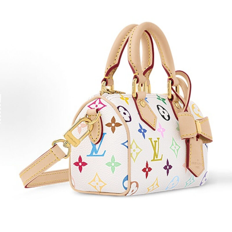 LOUIS VUITTON X TAKASHI MURAKAMI NANO SPEEDY ADJUSTABLE SHOULDER STRAP WHITE TOP-HANDLE BAGS / CROSSBODY BAGS - Image 3
