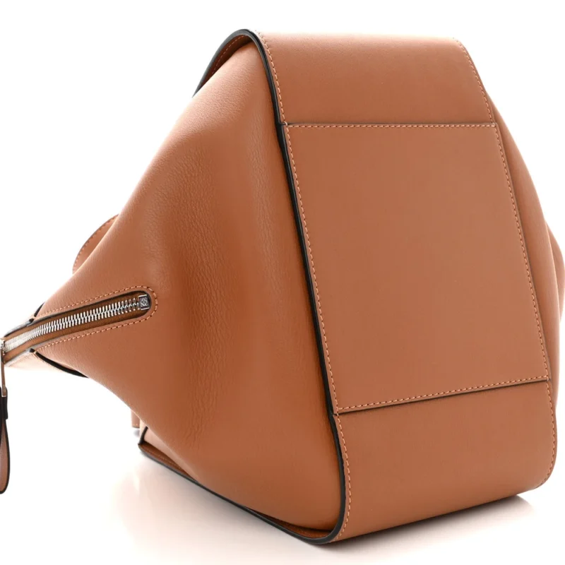 LOEWE HAMMOCK SHOULDER BAG SMALL TAN CALFSKIN LEATHER SILVER HARDWARE - Image 4