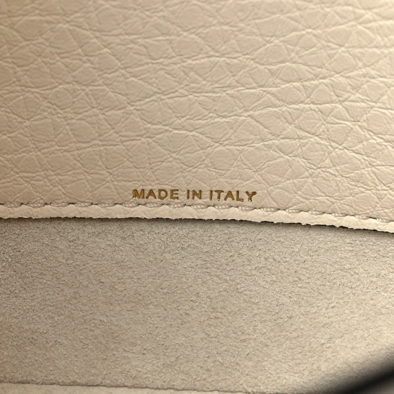 VALENTINO GARAVANI SMALL VLOGO TOP HANDLE SHOULDER BAG IVORY PEBBLED CALFSKIN LEATHER INCOGNITO HARDWARE - Image 8