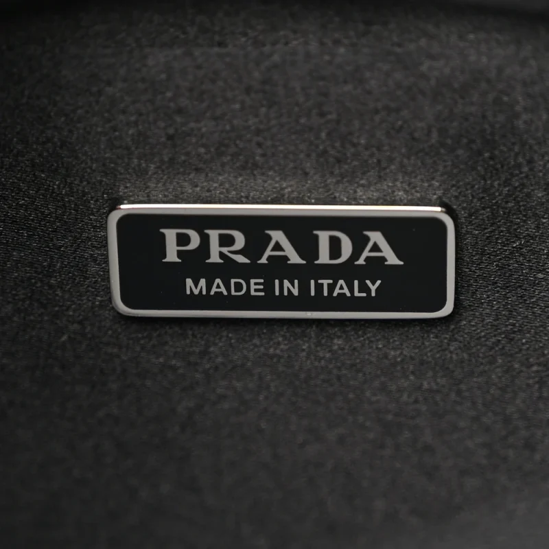PRADA MEDIUM CLEO ADJUSTABLE STRAP SHOULDER BAG METAL SATIN & CRYSTAL SILVER HARDWARE - Image 2