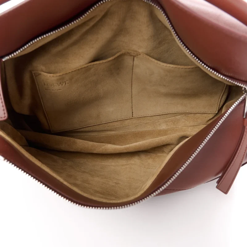 LOEWE PUZZLE BAG LARGE BROWNIE SHINY CALFSKIN LEATHER - Image 7