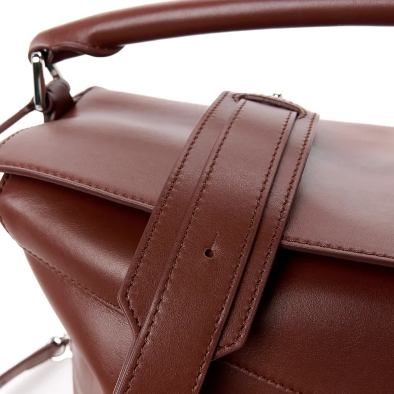 LOEWE PUZZLE BAG LARGE BROWNIE SHINY CALFSKIN LEATHER - Image 9