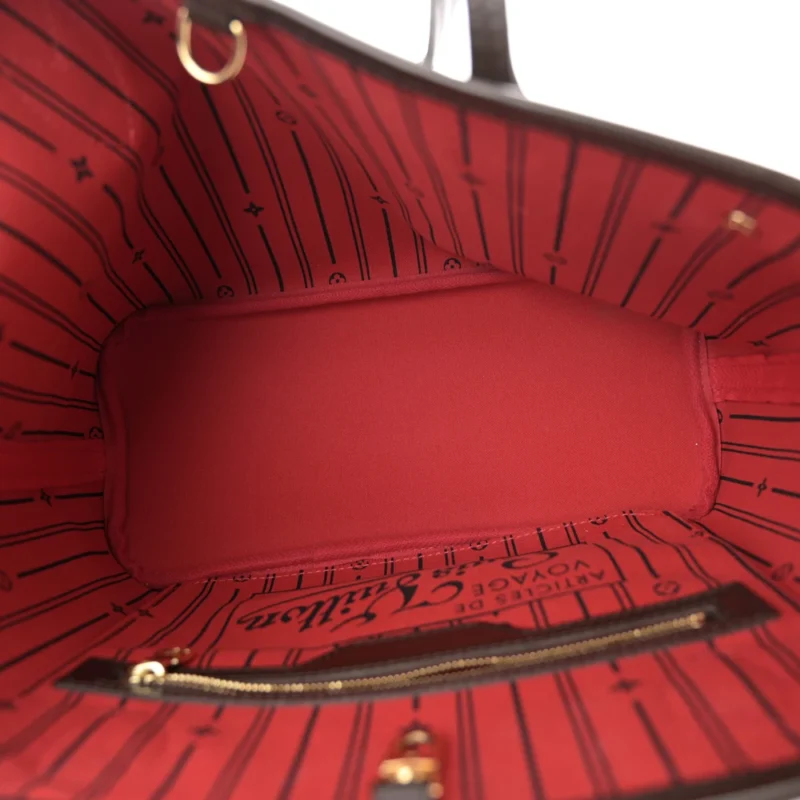 LOUIS VUITTON NEVERFULL PM DAMIER EBENE CANVAS CHERRY INTERIOR - Image 7