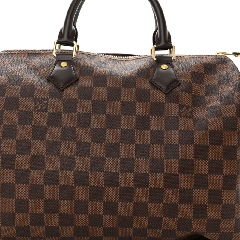 LOUIS VUITTON SPEEDY 30 DAMIER EBENE CANVAS BRASS HARDWARE - Image 9