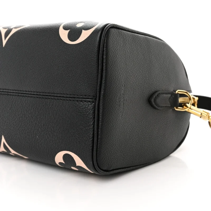 LOUIS VUITTON SPEEDY BANDOULIERE 25 BLACK/BEIGE GIANT MONOGRAM EMPREINTE LEATHER GOLD HARDWARE - Image 4