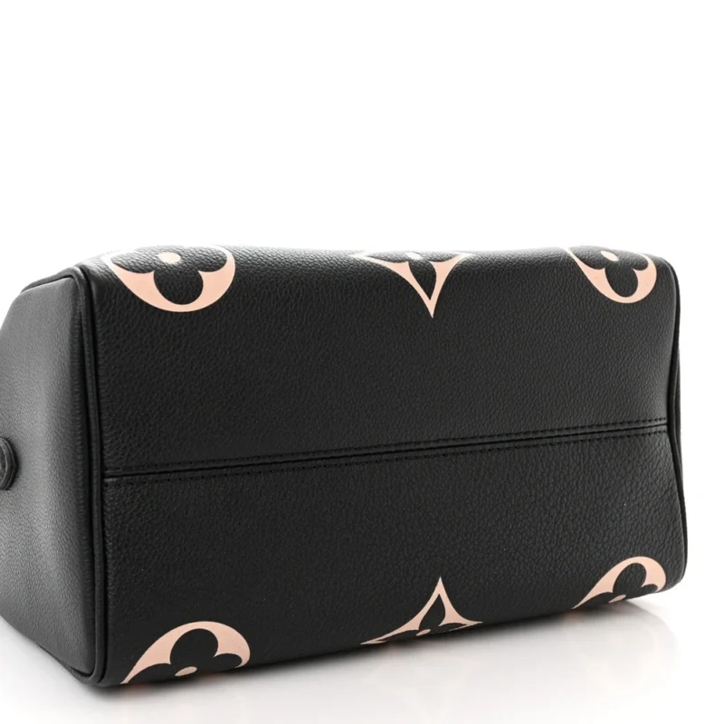 LOUIS VUITTON SPEEDY BANDOULIERE 25 BLACK/BEIGE GIANT MONOGRAM EMPREINTE LEATHER GOLD HARDWARE - Image 6
