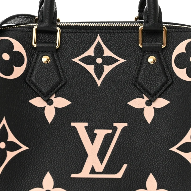 LOUIS VUITTON SPEEDY BANDOULIERE 25 BLACK/BEIGE GIANT MONOGRAM EMPREINTE LEATHER GOLD HARDWARE - Image 8