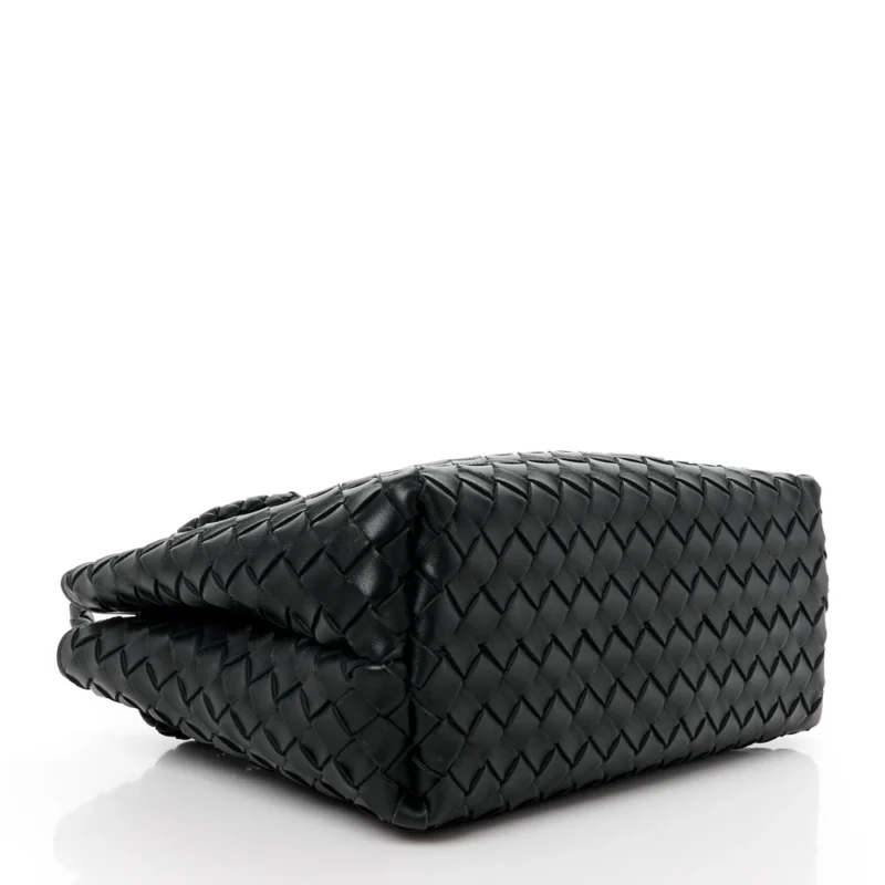 BOTTEGA VENETA MEDIUM INTRECCIATO ANDIAMO SHOULDER BAG BLACK NAPPA LEATHER GOLD HARDWARE - Image 6