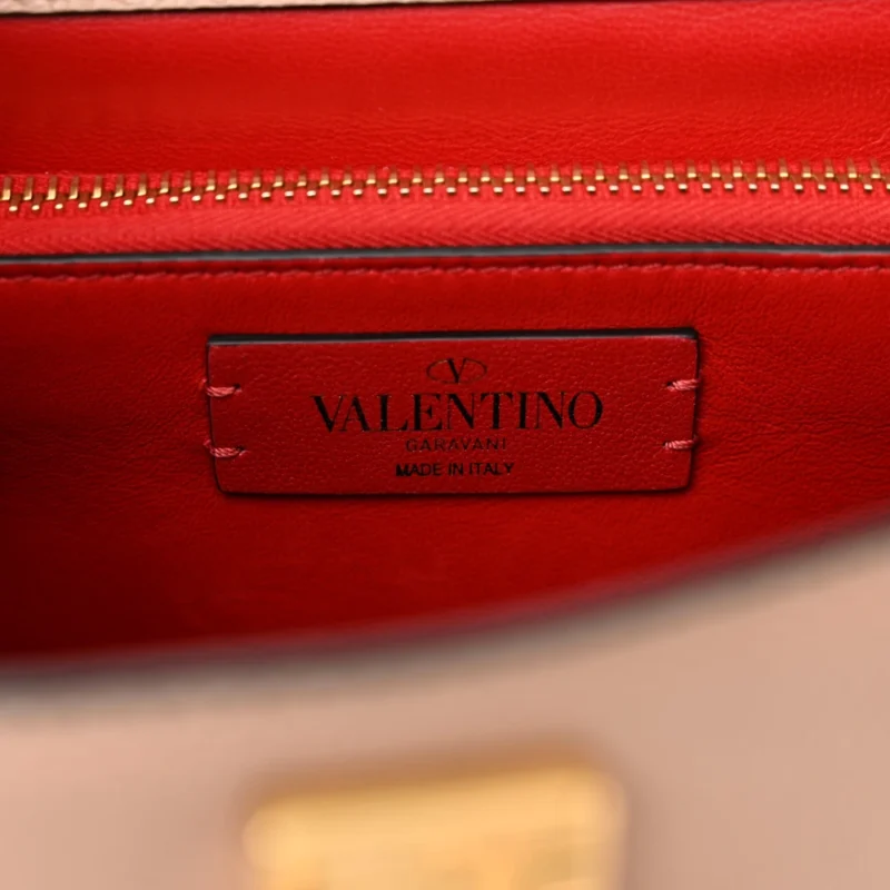 VALENTINO GARAVANI SMALL VSLING TOP HANDLE BAG POUDRE GRAINY CALFSKIN LEATHER GOLD HARDWARE - Image 2