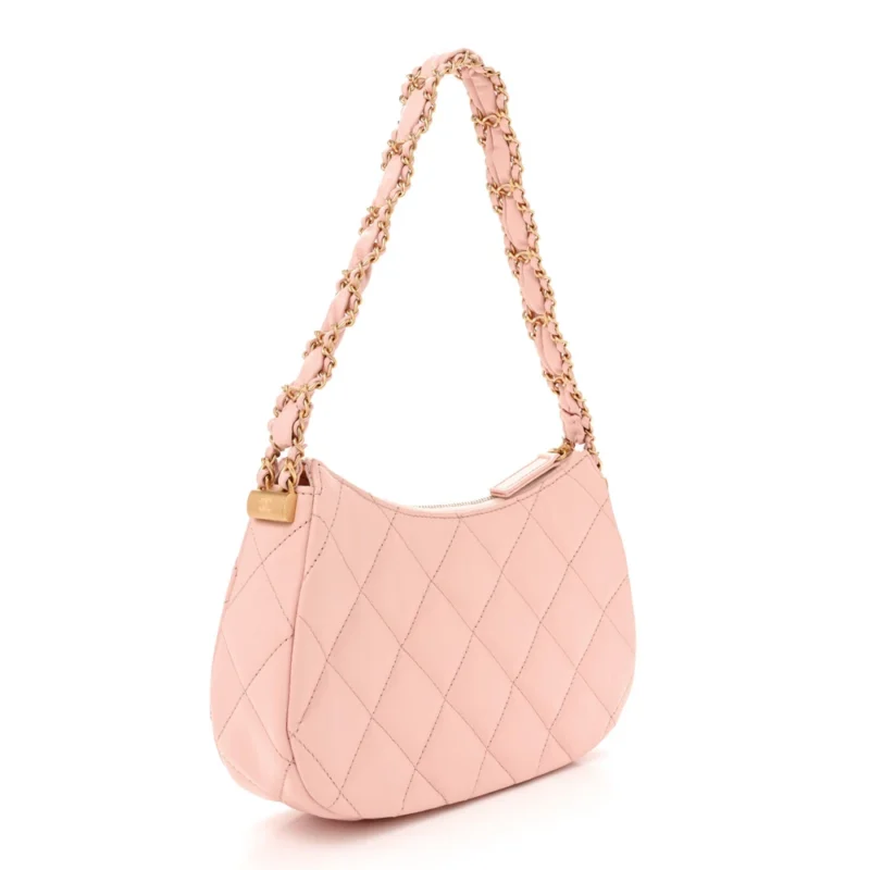 GRADE CHANEL 19 PINK QUILTED AGED CALFSKIN BAG - Image 3