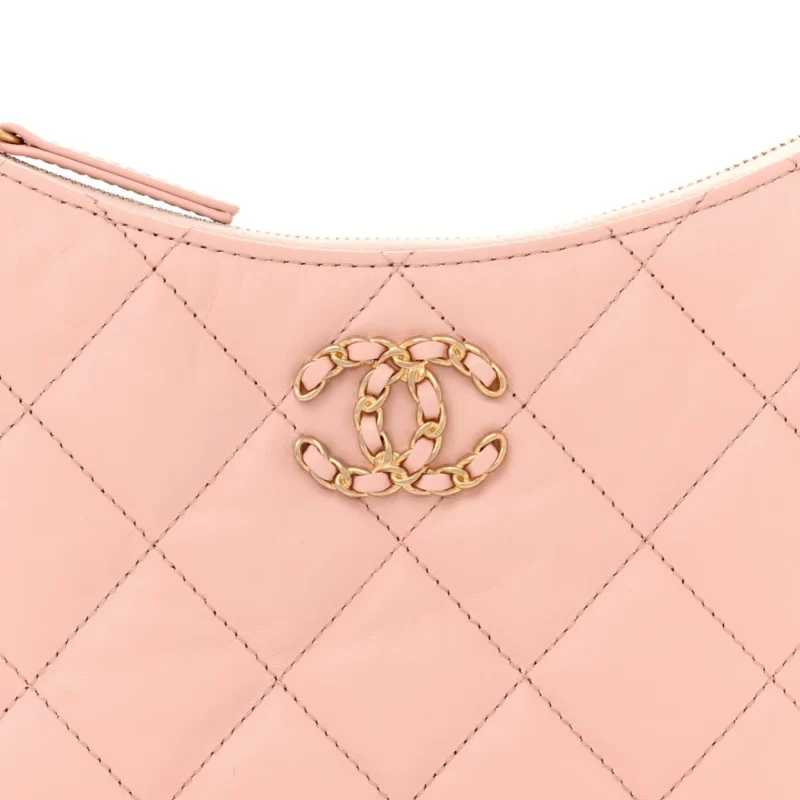 GRADE CHANEL 19 PINK QUILTED AGED CALFSKIN BAG - Image 8