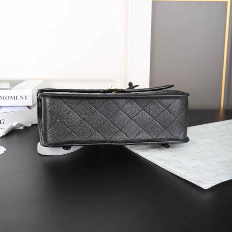 CHANEL BLACK QUILTED CAVIAR LEATHE BACKPACKS - Image 5