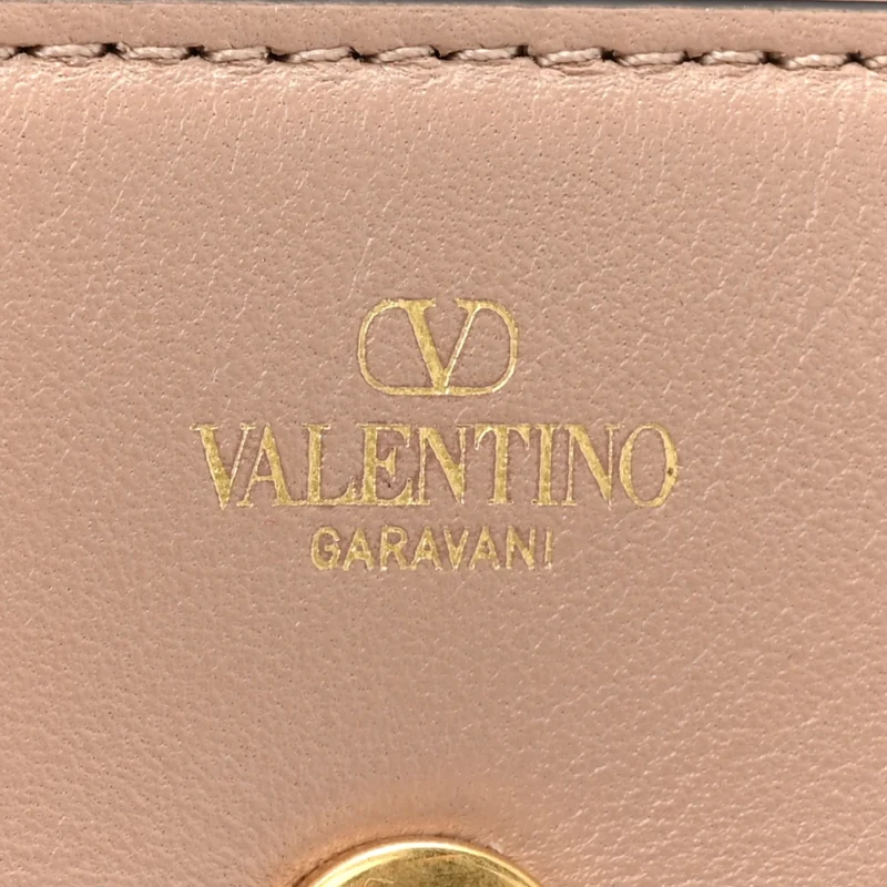 VALENTINO GARAVANI MICRO VLOGO LOC?? SHOULDER BAG POUDRE CALFSKIN LEATHER GOLD HARDWARE - Image 2