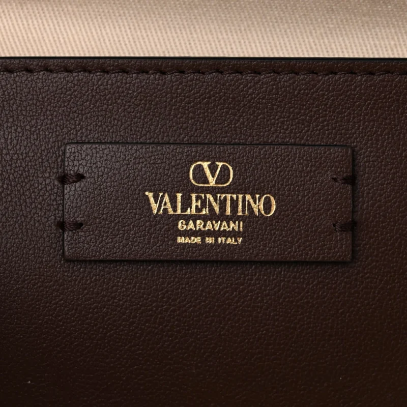 VALENTINO GARAVANI MEDIUM VLOGO TOTE NATURALE/FONDANT RAFFIA & CALFSKIN LEATHER GOLD HARDWARE - Image 2