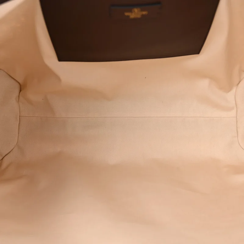 VALENTINO GARAVANI MEDIUM VLOGO TOTE NATURALE/FONDANT RAFFIA & CALFSKIN LEATHER GOLD HARDWARE - Image 7