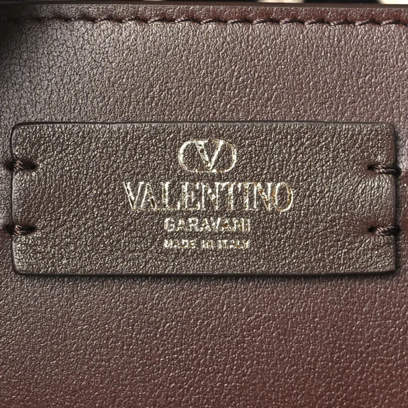 VALENTINO GARAVANI MEDIUM VLOGO TOTE NATURALE/BLACK/FONDANT TOILE ICONOGRAPHE CALFSKIN LEATHER - Image 2