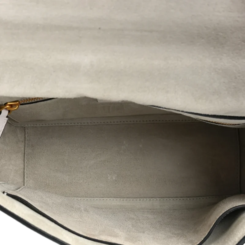 VALENTINO GARAVANI MEDIUM ROMAN STUD SHOULDER BAG IVORY GRAINED CALFSKIN LEATHER LIGHT GOLD HARDWARE - Image 7