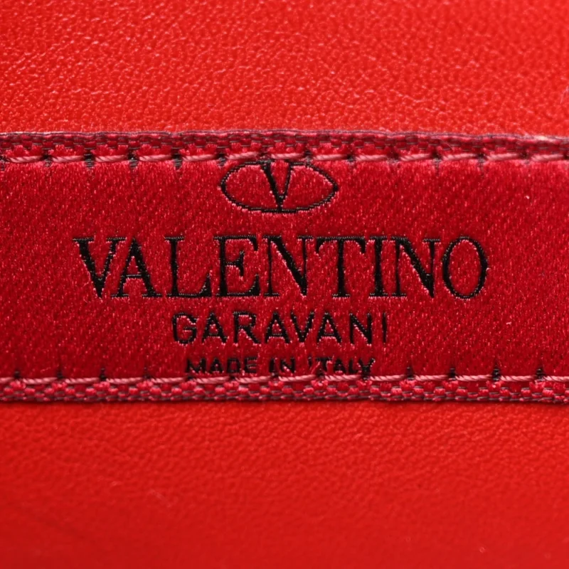 VALENTINO GARAVANI MEDIUM ROCKSTUD SPIKE SHOULDER BAG ANTIQUE ROSE LAMBSKIN LEATHER LIGHT GOLD HARDWARE - Image 2