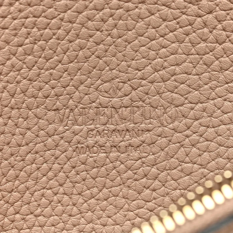 VALENTINO GARAVANI MEDIUM ROCKSTUD FLIP LOCK SHOULDER BAG POUDRE PEBBLED CALFSKIN LEATHER - Image 8