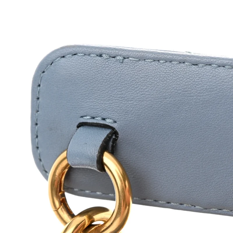 VALENTINO GARAVANI LARGE ROMAN STUD SHOULDER BAG NIAGARA NAPPA LEATHER GOLD HARDWARE - Image 9