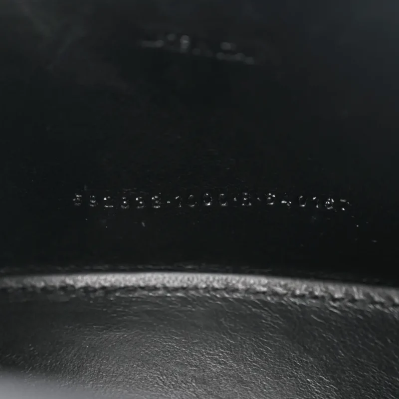 BALENCIAGA XS HOURGLASS TOP HANDLE BAG BLACK CROCODILE EMBOSSED SHINY CALFSKIN LEATHER GOLD HARDWARE - Image 8
