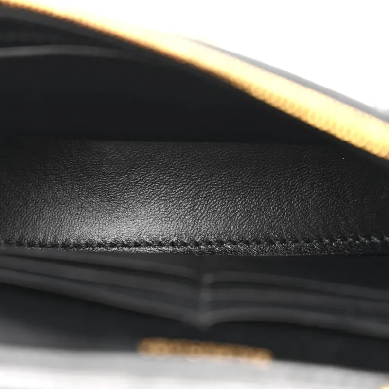 BALENCIAGA XS HOURGLASS CHAIN BAG BLACK SHINY BOX CALFSKIN LEATHER GOLD HARDWARE - Image 7