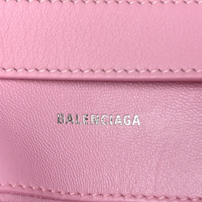 BALENCIAGA XS DOWNTOWN SHOULDER BAG CANDY PINK SEMI-SHINY SMOOTH CALFSKIN LEATHER SILVER HARDWARE - Image 2