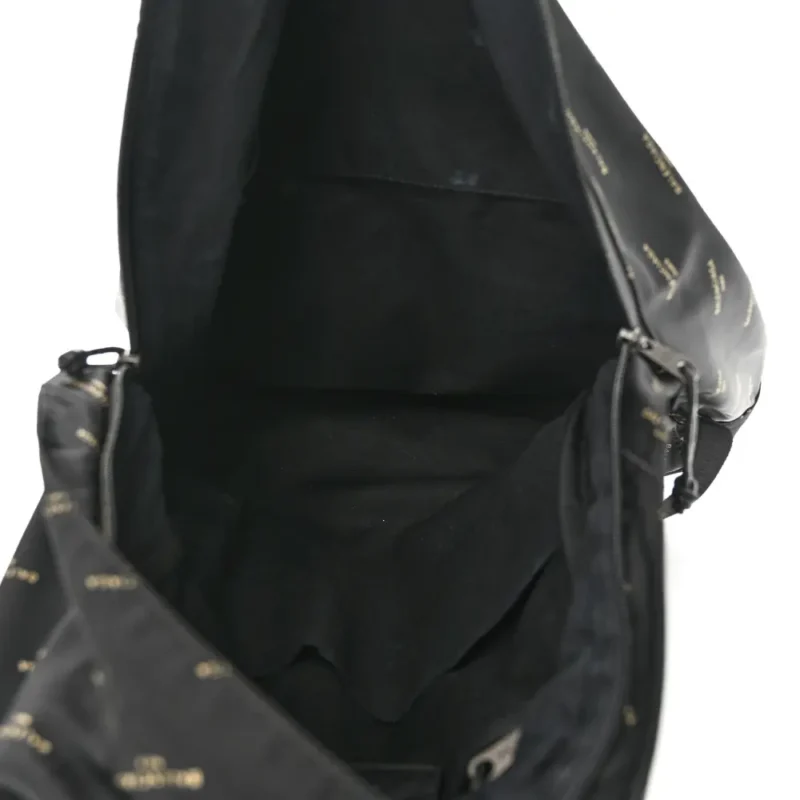 BALENCIAGA MEDIUM PRINT EXPLORER BACKPACK BLACK/GOLD TWILL NYLON ALLOVER LOGO - Image 7