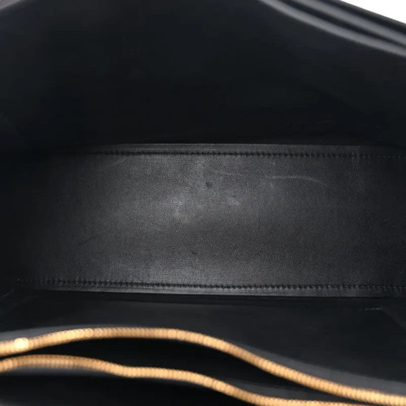 BALENCIAGA MEDIUM CRUSH CHAIN BAG BLACK CRUSHED CALFSKIN LEATHER GOLD HARDWARE - Image 7