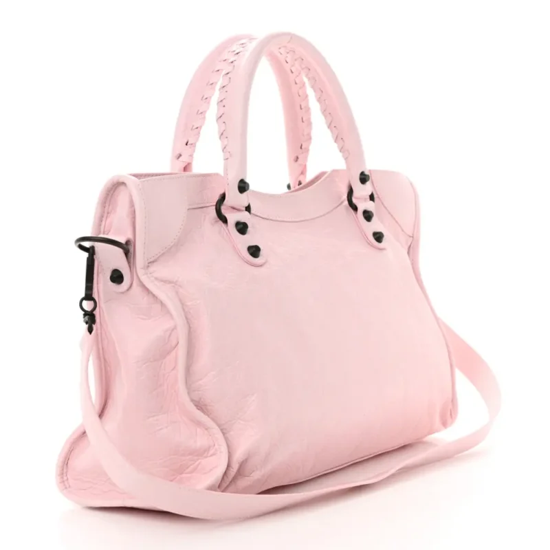 BALENCIAGA MEDIUM LE CITY LIGHT PINK ARENA STORICO LEATHER INCOGNITO HARDWARE - Image 3