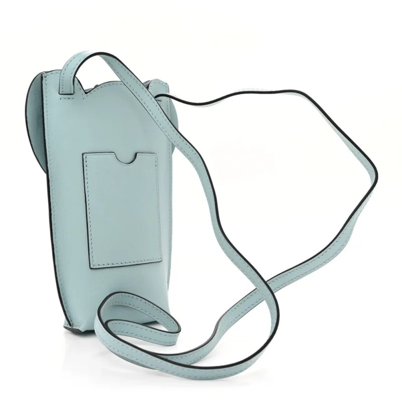 LOEWE ELEPHANT POUCH CROSSBODY BAG SMALL DUSTY BLUE CALFSKIN LEATHER - Image 3
