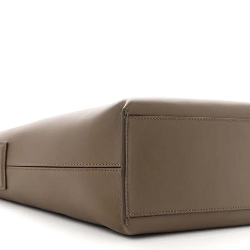 LOEWE CUBI CROSSBODY BAG SMALL WINTER BROWN JACQUARD SUPPLE SMOOTH CALFSKIN LEATHER - Image 4