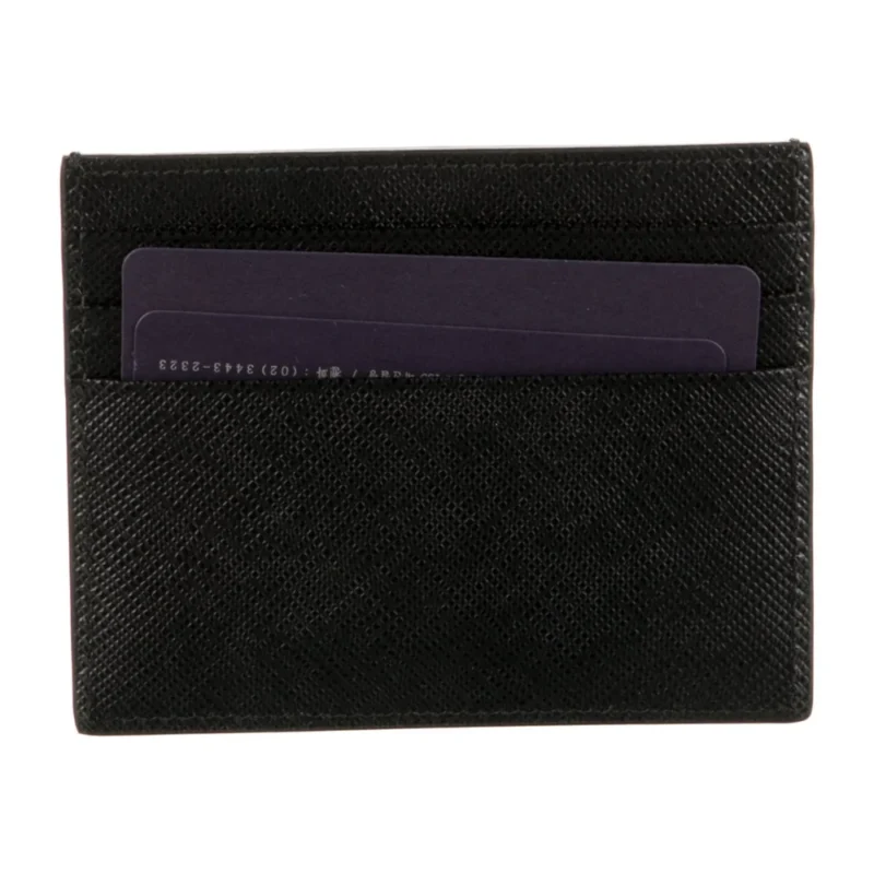 PRADA SMALL CARD HOLDER NERO SAFFIANO LUX LEATHER INCOGNITO HARDWARE - Image 2