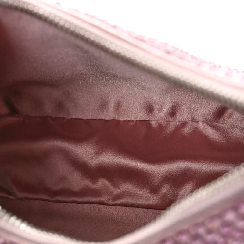 PRADA RE-EDITION 2005 SHOULDER BAG ALABASTRO SATIN & CRYSTAL SILVER HARDWARE - Image 7