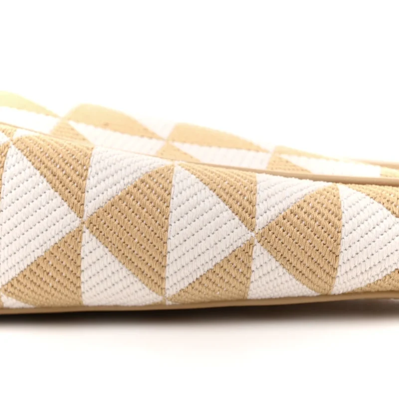 PRADA MINI TRIANGOLO SYMBOLE EMBROIDERED TRIANGLE BAG CORDA TALCO JACQUARD CANVAS GOLD HARDWARE - Image 5