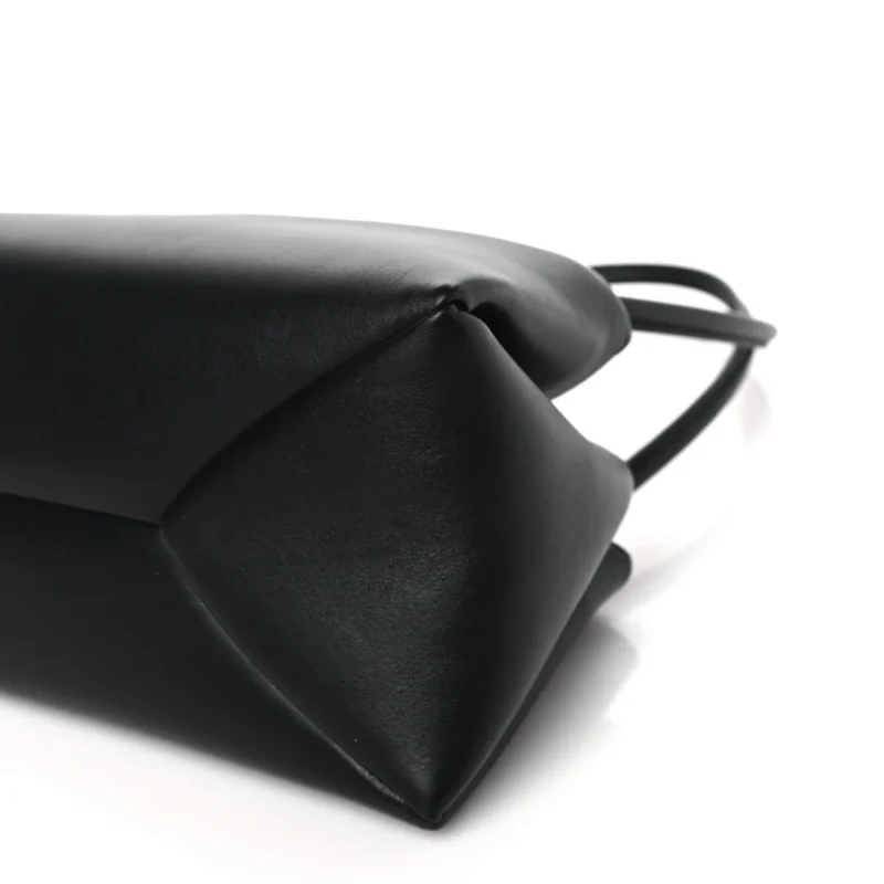 PRADA MINI SHOULDER BAG BLACK NAPPA LEATHER SILVER HARDWARE - Image 5