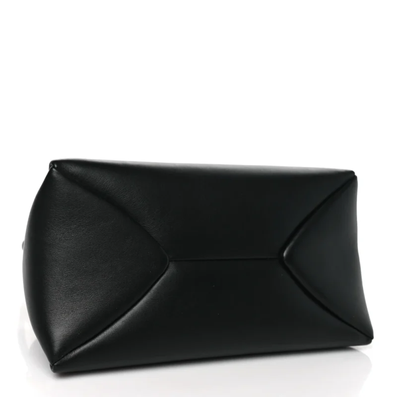 PRADA MINI SHOULDER BAG BLACK NAPPA LEATHER SILVER HARDWARE - Image 6