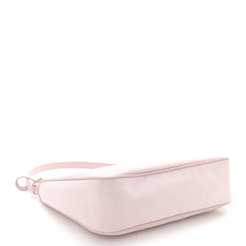 PRADA MINI RE-EDITION 2005 BAG ALABASTRO RE-NYLON & SAFFIANO LEATHER SILVER HARDWARE - Image 6