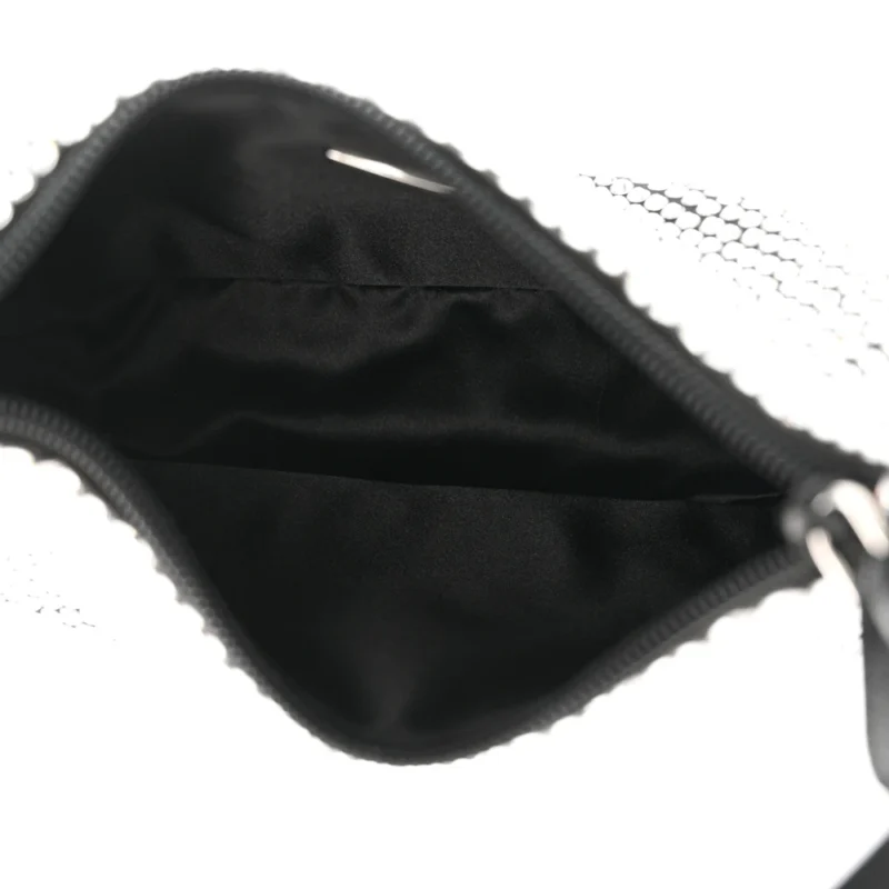 PRADA MINI RE-EDITION 2000 BAG CRISTAL SATIN & CRYSTAL SILVER HARDWARE - Image 7