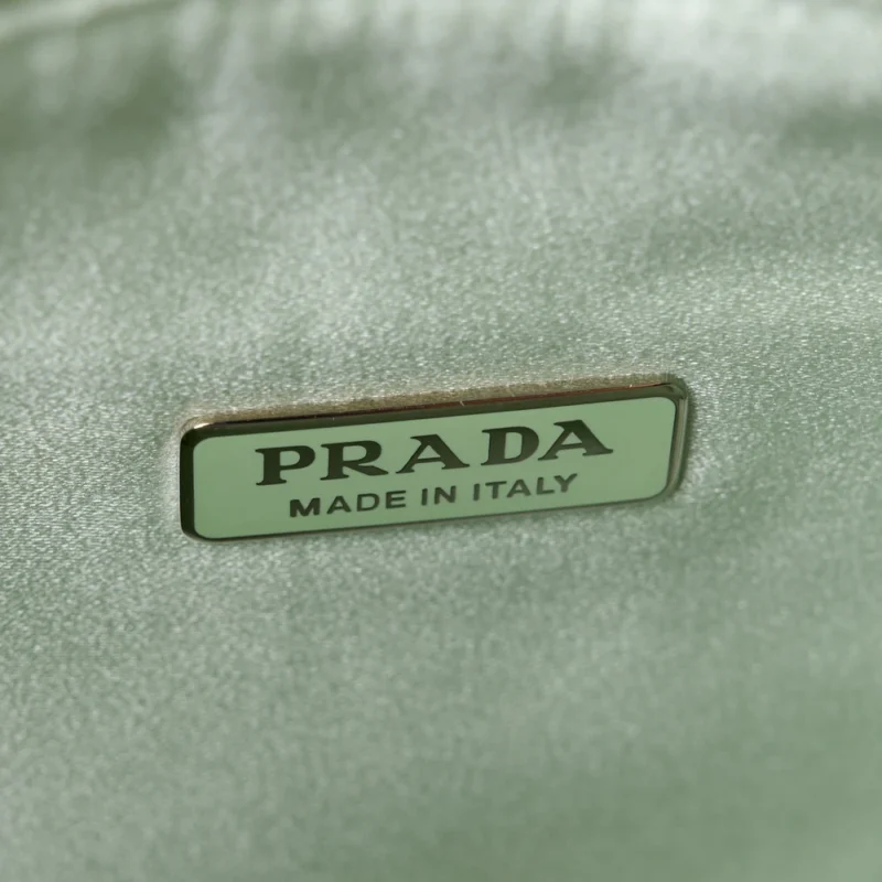 PRADA MINI RE-EDITION 2000 BAG ACQUA SATIN & CRYSTAL - Image 2