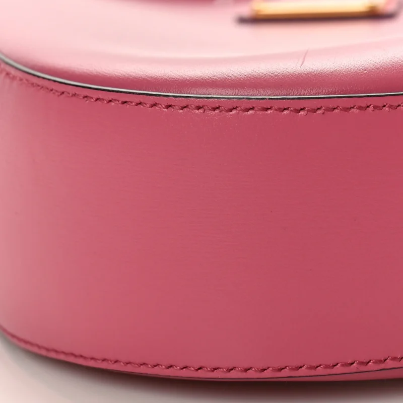PRADA MEDIUM SHOULDER BAG BLACK/PINK BOX CALFSKIN LEATHER GOLD HARDWARE - Image 4