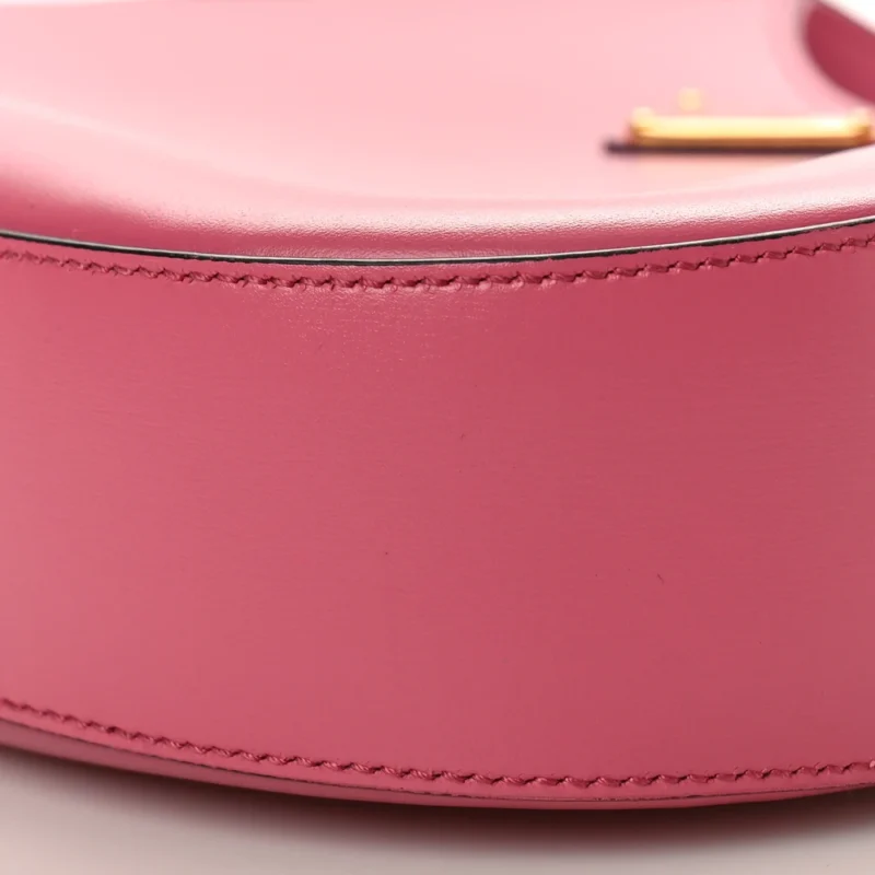 PRADA MEDIUM SHOULDER BAG BLACK/PINK BOX CALFSKIN LEATHER GOLD HARDWARE - Image 5