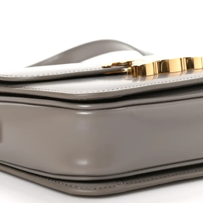 CELINE SMALL TEEN TRIOMPHE BAG PEBBLE SHINY CALFSKIN LEATHER GOLD HARDWARE - Image 4