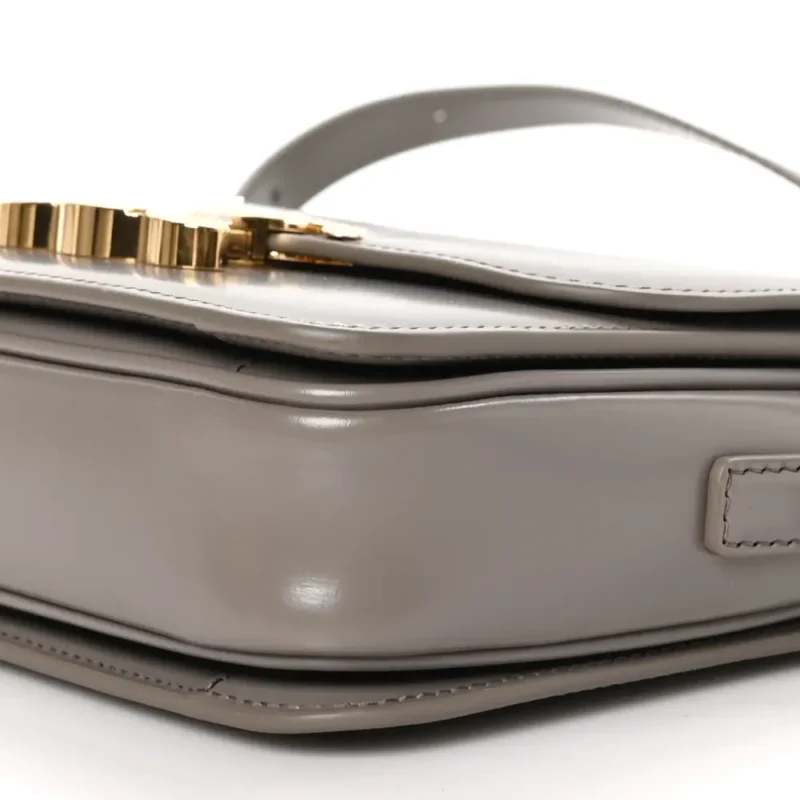 CELINE SMALL TEEN TRIOMPHE BAG PEBBLE SHINY CALFSKIN LEATHER GOLD HARDWARE - Image 5