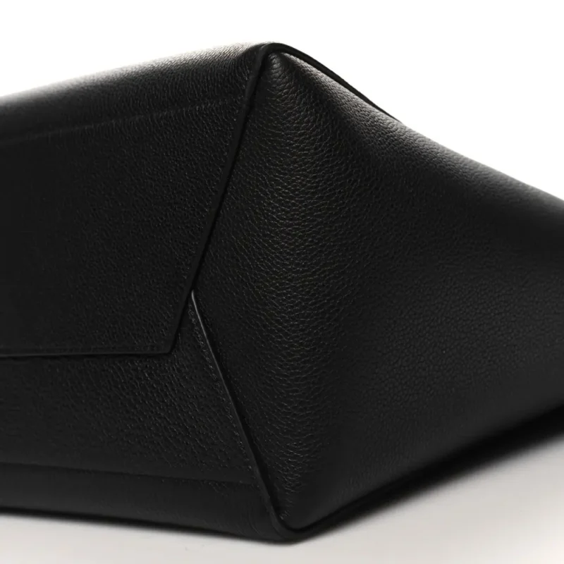 CELINE SMALL SANGLE BUCKET BAG BLACK SOFT GRAINED CALFSKIN LEATHER GOLD HARDWARE - Image 5
