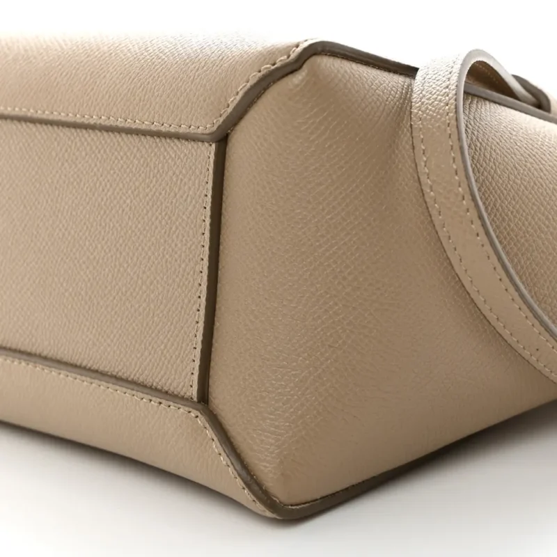 CELINE NANO BELT BAG LIGHT TAUPE GRAINED CALFSKIN LEATHER GOLD HARDWARE - Image 5