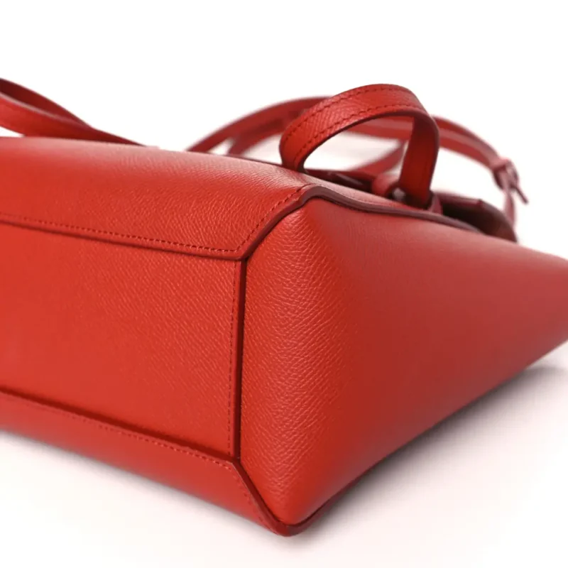 CELINE NANO BELT BAG COQUELICOT GRAINED CALFSKIN LEATHER GOLD HARDWARE - Image 5